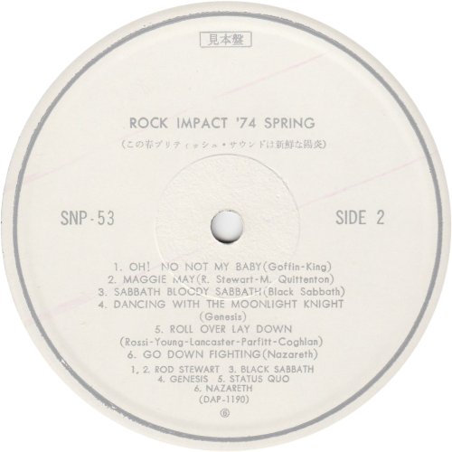 ROCK IMPACT '74 SPRING White Label Promo Side B