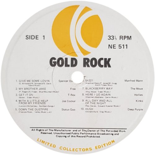 GOLD ROCK Label Side A