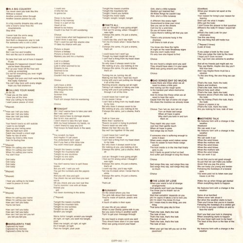BAND AID SPECIAL Lyric Sheet Side B