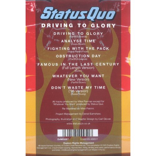 DRIVING TO GLORY (REISSUE) STICKER Label