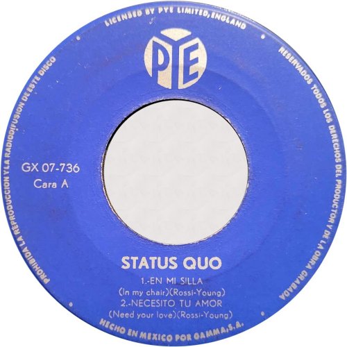 IN MY CHAIR (EP) Blue Label Side A