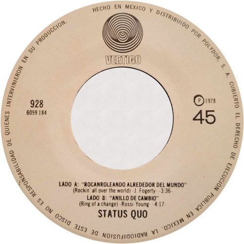 ROCKIN' ALL OVER THE WORLD Swirl Label Side B