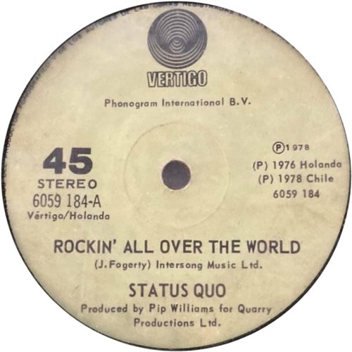 CHILE: ROCKIN' ALL OVER THE WORLD Label Side A