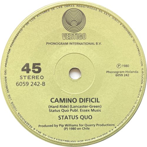 CHILE: WHATEVER YOU WANT Label Side B