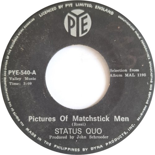 PHILIPPINES: PICTURES OF MATCHSTICK MEN Label Side A