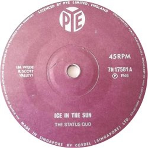 SINGAPORE: ICE IN THE SUN Label Side A