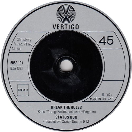 BREAK THE RULES Label 2 Side A