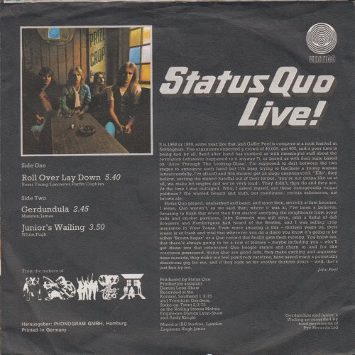ROLL OVER LAY DOWN (LIVE) German Sleeve Rear