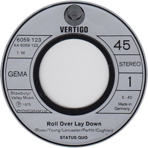 ROLL OVER LAY DOWN (LIVE) German Label Side A