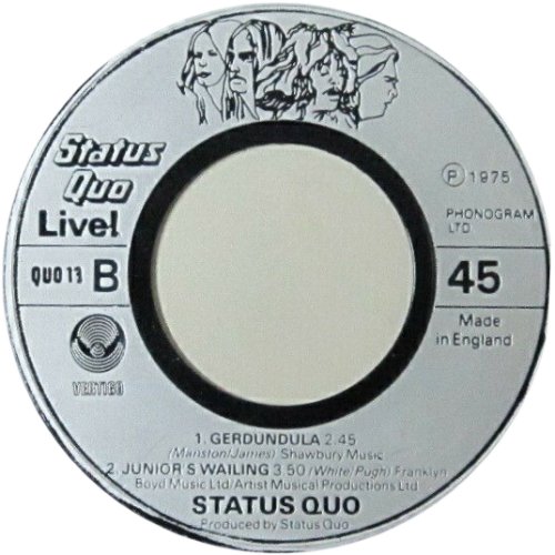 ROLL OVER LAY DOWN (LIVE) UK Label Side B