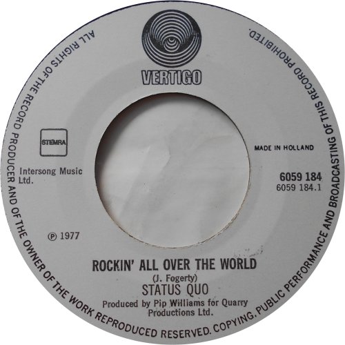 ROCKIN' ALL OVER THE WORLD Label 3 Side A