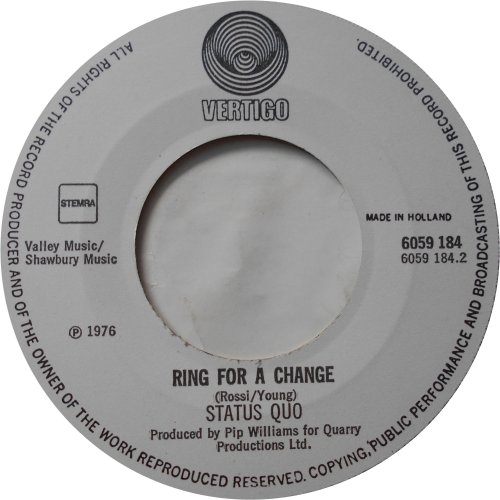 ROCKIN' ALL OVER THE WORLD Label 3 Side B