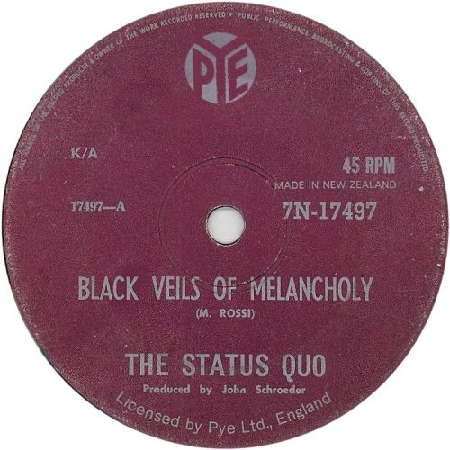 BLACK VEILS OF MELANCHOLY Label Side A
