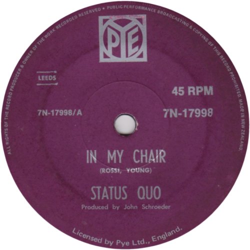 IN MY CHAIR Label Side A