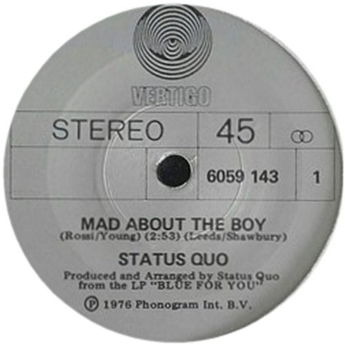 MAD ABOUT THE BOY Label Side A