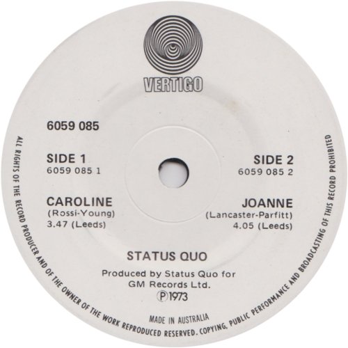 CAROLINE Label Side B