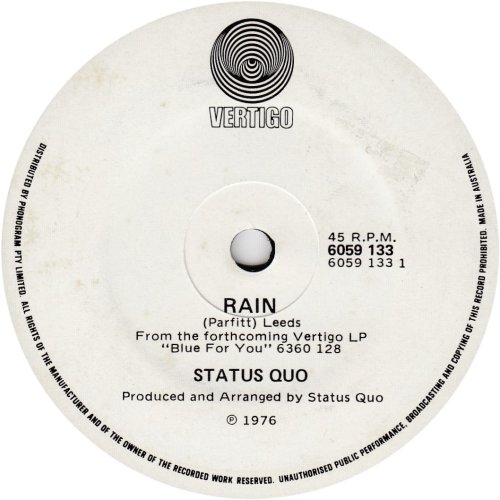 RAIN Label Side A