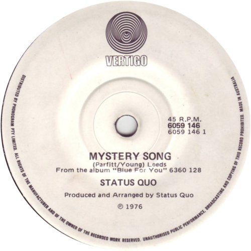 MYSTERY SONG Label Side A