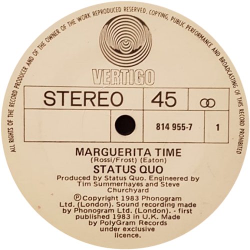 MARGUERITA TIME Label Side A