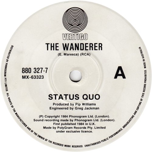 THE WANDERER Label Side A