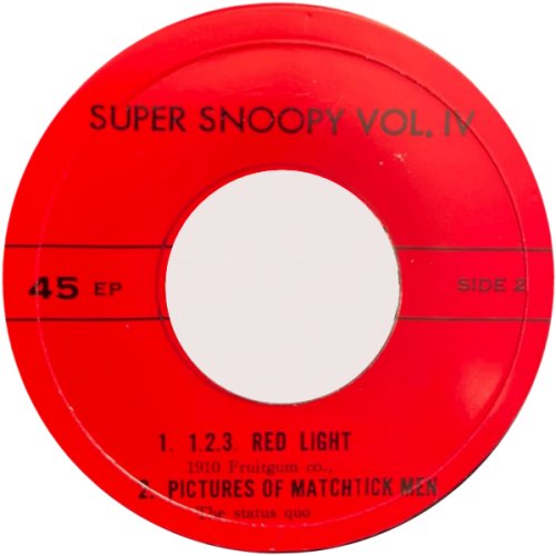 SUPER SNOOPY VOL IV (PICTURES OF MATCHSTICK MEN) Red Label Side B