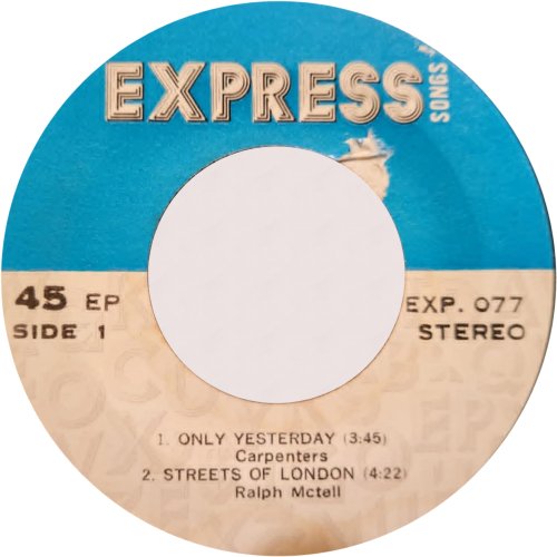 EXPRESS SONGS (DOWN DOWN) Label Side A