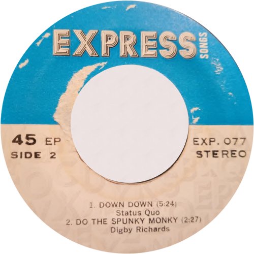 EXPRESS SONGS (DOWN DOWN) Label Side B