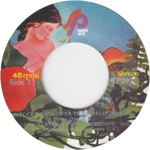 SUPER HITS REISSUE (ROCKIN' ALL OVER THE WORLD) Black Vinyl Label Side A