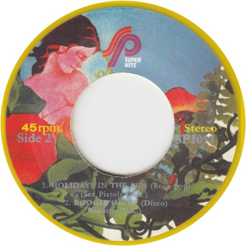 SUPER HITS REISSUE (ROCKIN' ALL OVER THE WORLD) Yellow Vinyl Label Side B