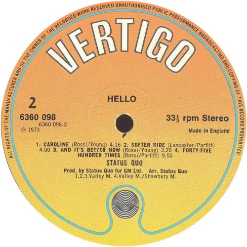 HELLO! Reissue: Orange Label Side B