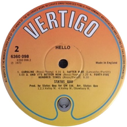 HELLO! Reissue: Orange Label Side B