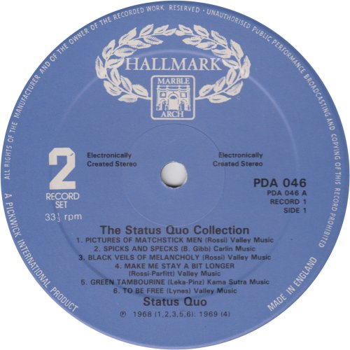 STATUS QUO Disc 1 Side A