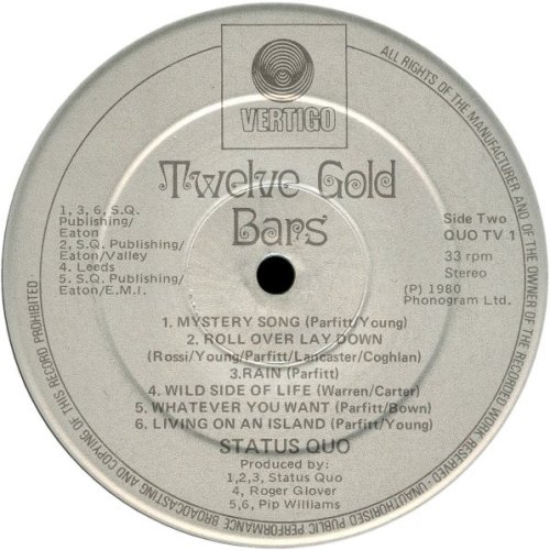 12 GOLD BARS Silver Label Side B