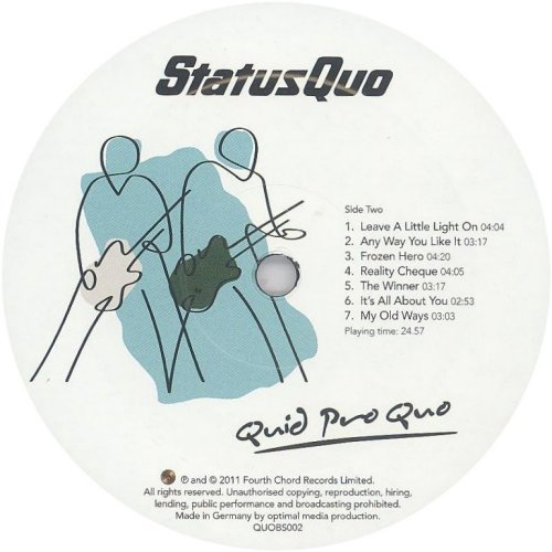 QUID PRO QUO Label: Disc 1 Side B