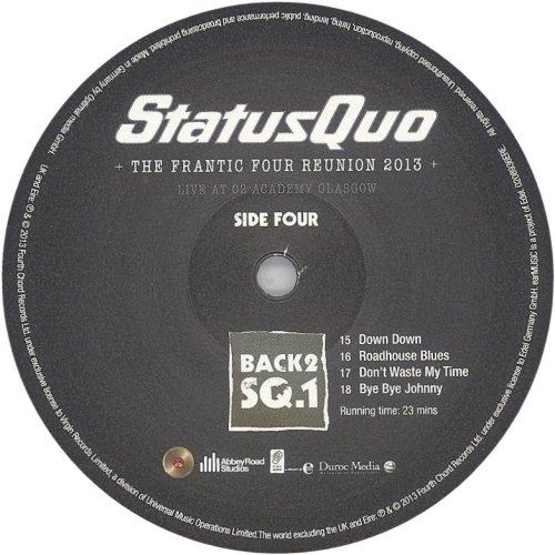BACK 2 SQ1 - THE FRANTIC FOUR REUNION 2013 Label: Disc 2 Side B