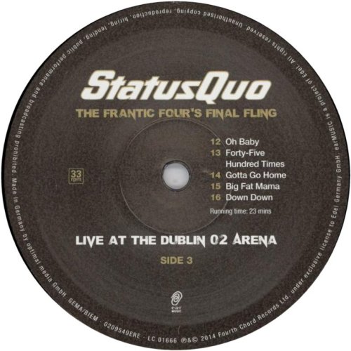 THE FRANTIC FOUR'S FINAL FLING (LIVE IN DUBLIN) Label: Disc 2 Side A