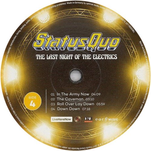 THE LAST NIGHT OF THE ELECTRICS Black Vinyl Label: Disc 2 Side B