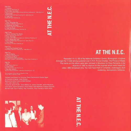 LIVE AT THE N.E.C. (2017 REISSUE) Inner Sleeve: Disc 1 Side A