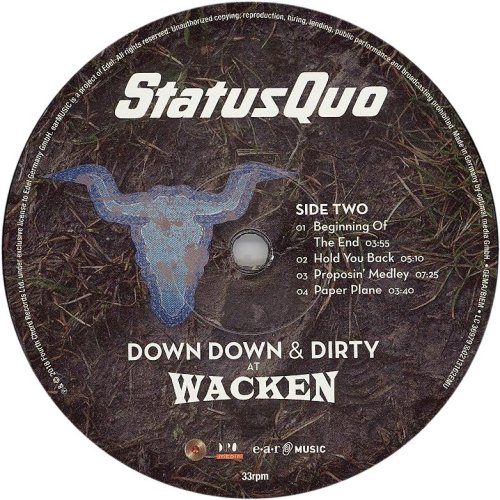 DOWN DOWN AND DIRTY AT WACKEN Label: Disc 1 Side B