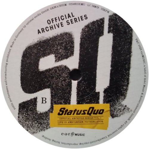 OFFICIAL ARCHIVE SERIES VOL 1: LIVE IN AMSTERDAM Label - Disc 1 Side B