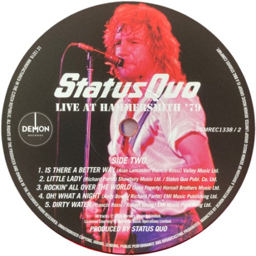 LIVE AT HAMMERSMITH '79 DISC 1 LABEL Side B