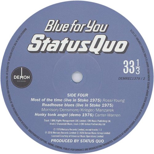 BLUE FOR YOU (2026 REISSUE) Disc 2 Side B