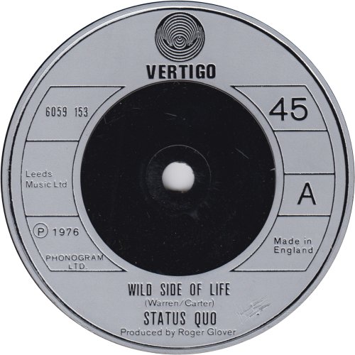 WILD SIDE OF LIFE Standard issue: Silver Injection Label Side A