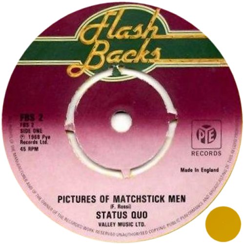 PICTURES OF MATCHSTICK MEN (Flashbacks) Reissue: Yellow Vinyl - Push-out Centre Side A
