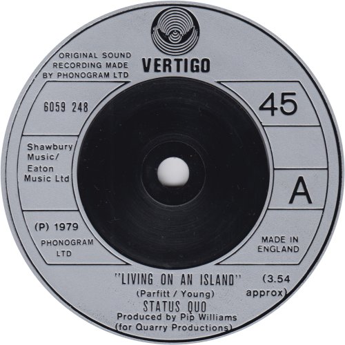 LIVING ON AN ISLAND Silver Injection Label Side A
