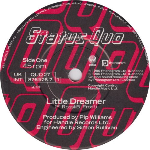 LITTLE DREAMER Black / Red paper label Side A