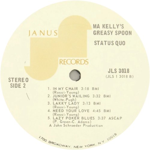 MA KELLY'S GREASY SPOON Promo Label v4 Side B