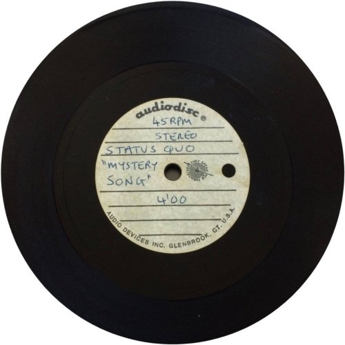 MYSTERY SONG Disc (no sleeve) Label