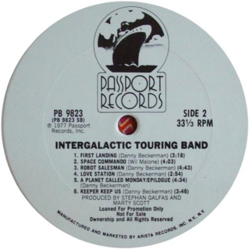 INTERGALACTIC TOURING BAND Promo Label Side A