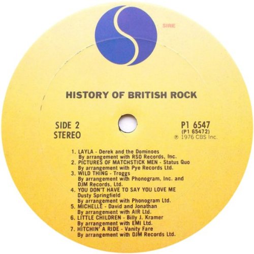 HISTORY OF BRITISH ROCK Disc 1 Side B